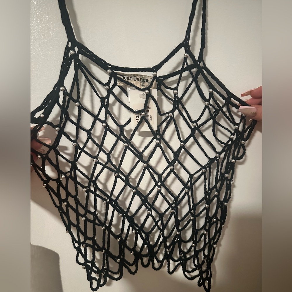 Bear Dance Black Netted Shirt